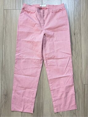 Peserico Red White stripe Luxury Handmade Italy Tailored Capri EU 42